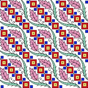 Seamless Floral Pattern Leaf Texture Daisy イラスト素材