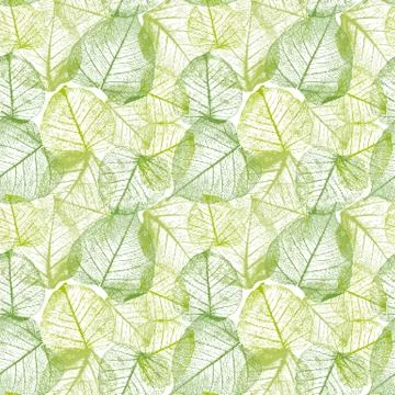 Seamless floral pattern with leaves. Stock Illustration