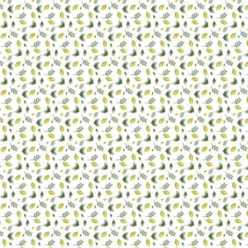 Seamless floral pattern with leaves Stock Illustration