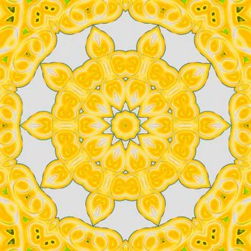 Seamless floral pattern orange blue Stock Illustration