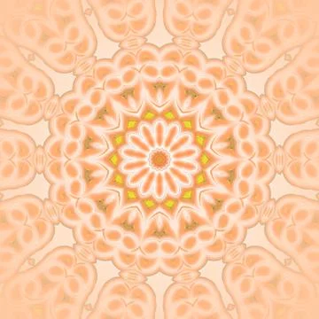 Seamless floral pattern orange Ilustración de archivo