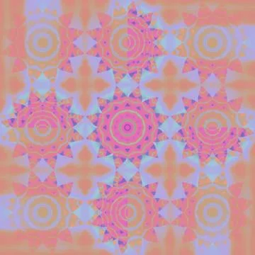 Seamless floral pattern orange pink purple Stock Illustration