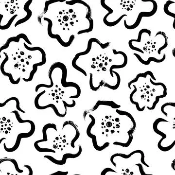 Seamless floral pattern with peonies and roses. Stock Illustration