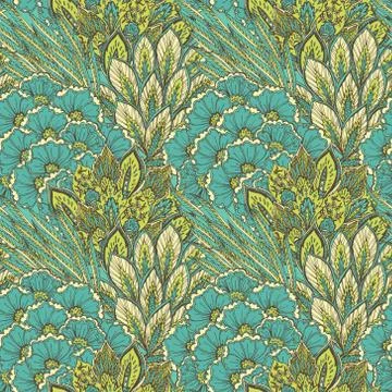 Seamless floral pattern Stock Photos