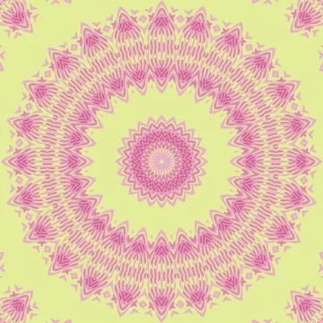 Seamless floral pattern pink violet green Stock Illustration