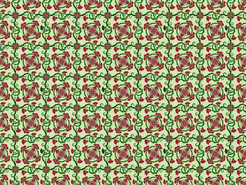 Seamless floral pattern with red bindweed flowers Stock Illustration