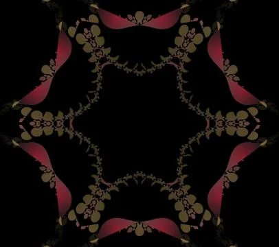 Seamless floral pattern red gold brown Stock Illustration