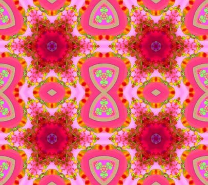 Seamless floral pattern red pink Stock Illustration
