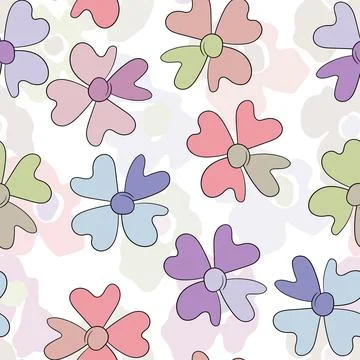 Seamless floral pattern with roses based on traditional folk art ornaments Stock Illustration