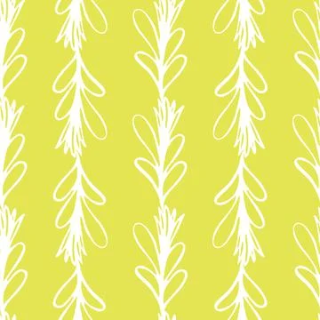 Seamless floral pattern. Simple outline vector illustration. Graphic fabric p Illustrazione stock