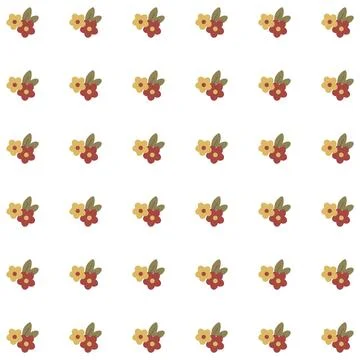 Seamless floral pattern with small autumn flowers Stock Illustration