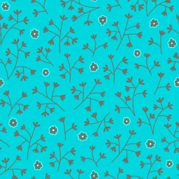 Seamless floral pattern with small flowers. Floral pattern. Stock Illustration