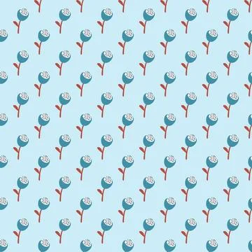 Seamless floral pattern with small flowers Stock Illustration
