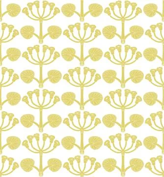 Seamless floral pattern with stylized decorative flowers and leaves in folk a Stock Illustration