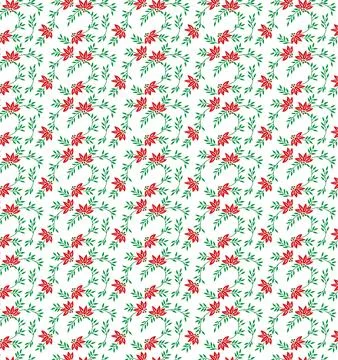 Seamless floral pattern. Textile design of textured plaid. Stock Illustration