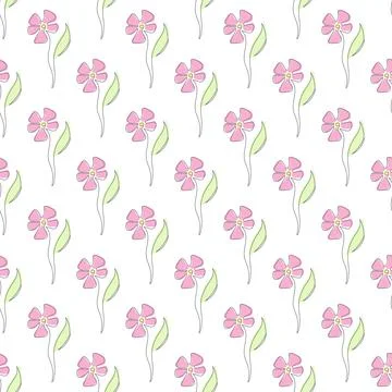 Seamless floral pattern for texture, textiles, and simple backgrounds Stock Illustration