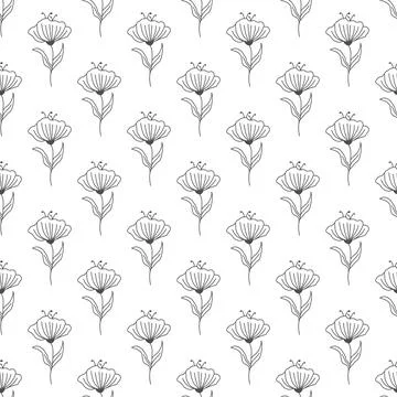 Seamless floral pattern for texture, textiles and simple backgrounds Stock Illustration