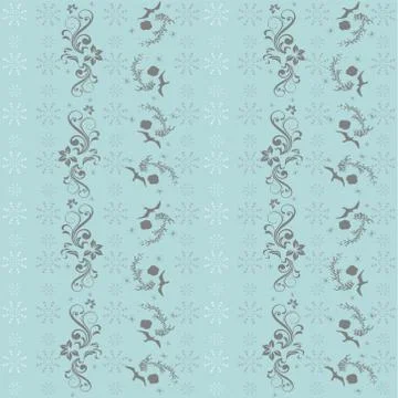 Seamless floral pattern with tiny flowers Stock Illustration