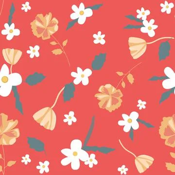 Seamless floral pattern. Trendy design for wallpaper, textile design, packing, f Stock Illustration
