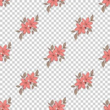 Seamless Floral Pattern Vector Art Illustrazione stock