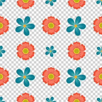 Seamless Floral Pattern Vector Art Stock Illustration