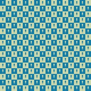 Seamless floral pattern vector flower shape doodle plant abstract background  스톡 일러스트