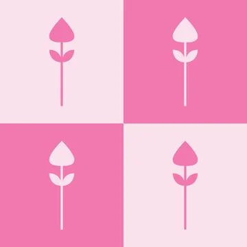 Seamless floral pattern vector flower shape doodle plant abstract background  Stock Illustration