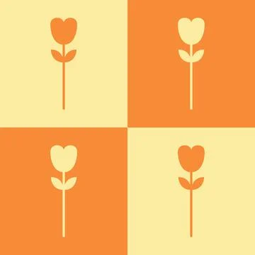 Seamless floral pattern vector flower shape doodle plant abstract background  스톡 일러스트