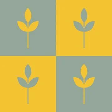 Seamless floral pattern vector flower shape doodle plant abstract background  스톡 일러스트