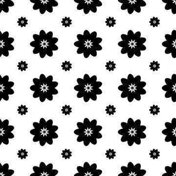 Seamless floral pattern vector flower shape doodle plant abstract texture  스톡 일러스트