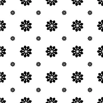 Seamless floral pattern vector flower shape doodle plant abstract texture  Illustrazione stock