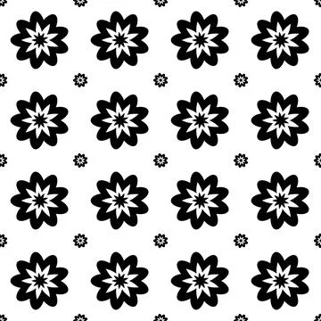 Seamless floral pattern vector flower shape doodle plant abstract texture  Stock Illustration