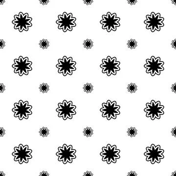 Seamless floral pattern vector flower shape doodle plant abstract texture  스톡 일러스트