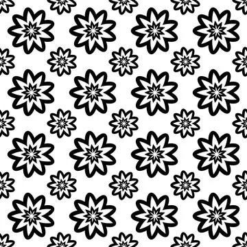 Seamless floral pattern vector flower shape doodle plant abstract texture  스톡 일러스트