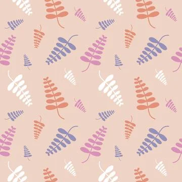 Seamless floral pattern vector flower shape doodle plant abstract texture 스톡 일러스트