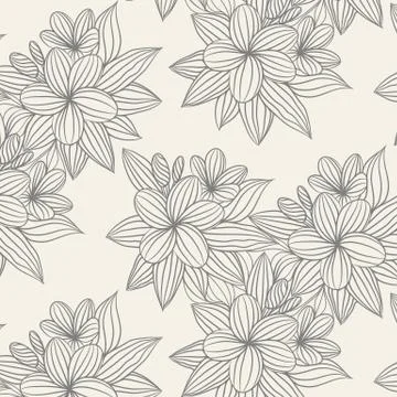 Seamless floral pattern vector Stock Illustration