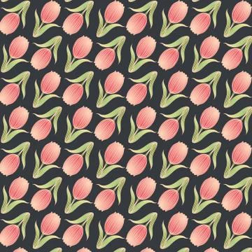 Seamless floral pattern vector Stock Illustration