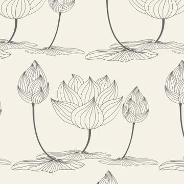 Seamless floral pattern vector Stock Illustration