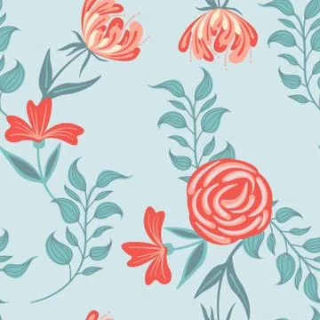 Seamless Floral Pattern in vector Stock Illustration