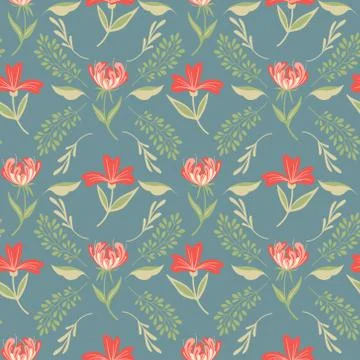Seamless Floral Pattern in vector Stock Illustration