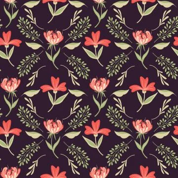 Seamless Floral Pattern in vector Stock Illustration