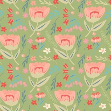 Seamless Floral Pattern in vector Illustrazione stock