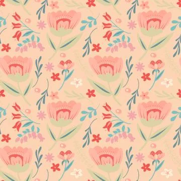 Seamless Floral Pattern in vector Stock Illustration
