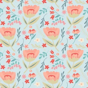 Seamless Floral Pattern in vector Stock Illustration