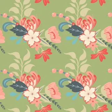 Seamless Floral Pattern in vector Stock Illustration