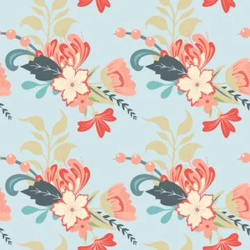 Seamless Floral Pattern in vector Illustrazione stock