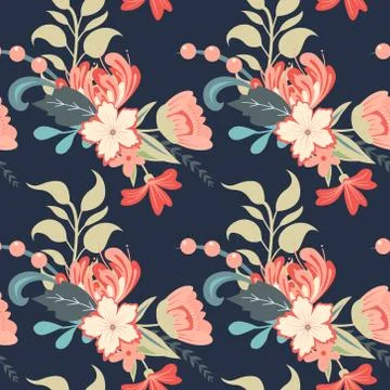 Seamless Floral Pattern in vector Stock Illustration