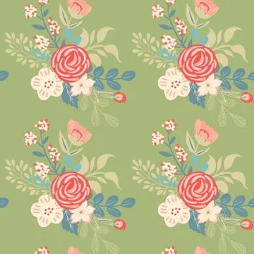Seamless Floral Pattern in vector Illustrazione stock