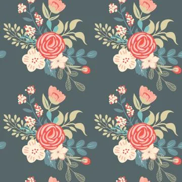 Seamless Floral Pattern in vector Stock Illustration