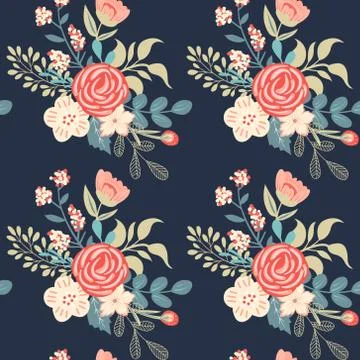 Seamless Floral Pattern in vector Illustrazione stock